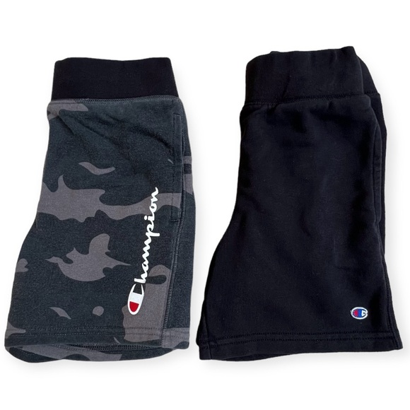 🔴 $5 Sale Lot 2 Champion Drawstring Shorts Camo & Black - Picture 2 of 11